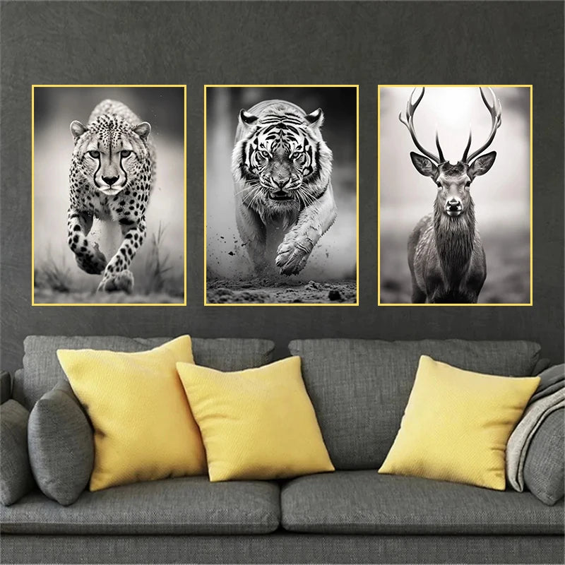 Black and White Animal Wall Art