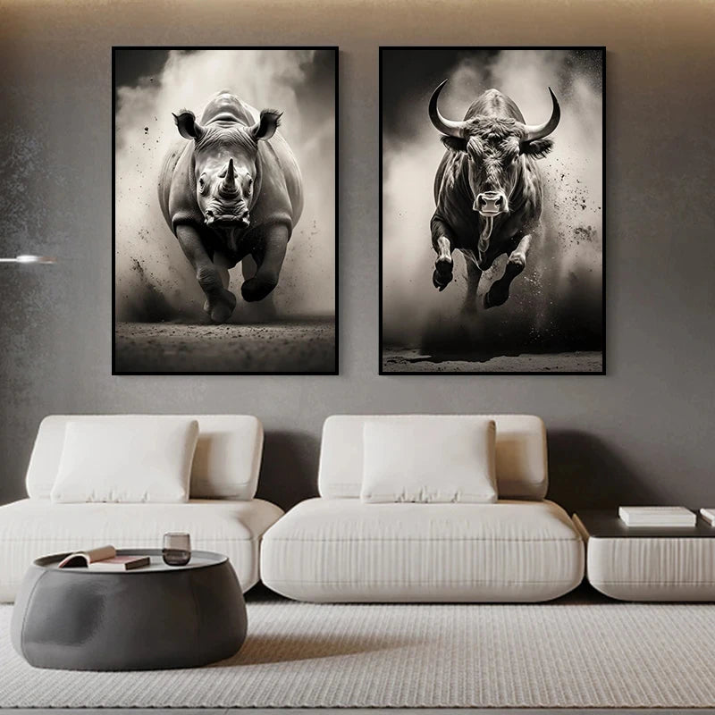 Black and White Animal Wall Art