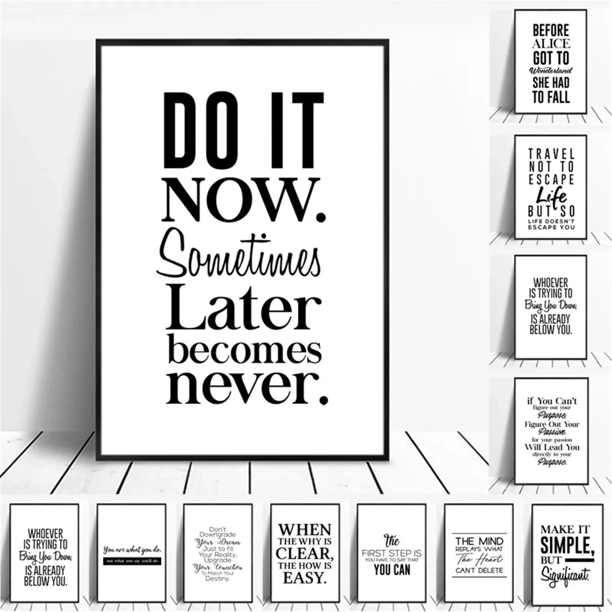 Positive Phrases Motivational Words Wall Art